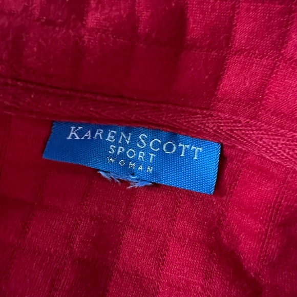 Karen Scott Vibrant Red Bomber Jacket - Picture 4 of 9